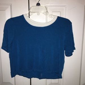 Dark blue crop top forever 21